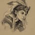 do fantasy character sketch for you