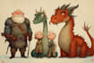 custom dragon character art for you