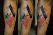 create sleeve tattoo design in geometric style