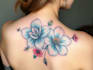 create a beautiful watercolor flowers tattoo design
