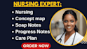 do nursing care plan, picot concept map, soap, and progress notes