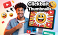 create clickbait youtube thumbnail designs