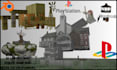 design retro ps1 buildings, low poly maps, roblox maps, pixel tilset maps