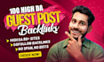 write and publish 20 SEO guest post, high da guest posting services