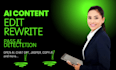 rewrite chatgpt output into natural, authentic human writing