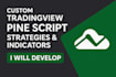 create tradingview pine script strategies and indicators with alerts
