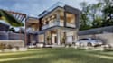 redesign 3d exterior layout, side pool, patio, rooftop, landscape, packing space