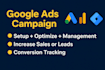 google ads campaign setup and optimization