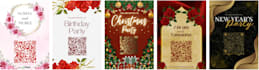 design a digital qr invitation card with ,event image, video, details, map, rsvp