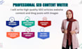 be your SEO website content writer, article, and blog writer