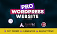 design and build a professional wordpress website using elementor, divi or avada