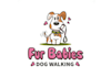 design innovative dog walking business logo