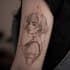 tattoo illustration anime style in lines