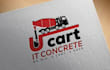 design construction, concrete, welding and builder logo