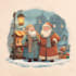 draw christmas illustrations and cards for you