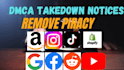 remove infringing defaming content from youtube reddit google tiktok under dmca