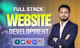 do custom website development, website design as front end and backend developer