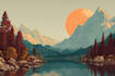 draw professional vector landscape illustration