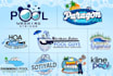 do pro swimming pool, pool cleaning, pool repair logo design