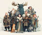 draw a custom dnd party character illustrations