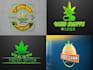 professional cannabis marijuana or weed logo design