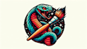 create amazing surreal snake brush logo with unlimited revisions