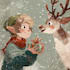 draw greeting, christmas, birthday card, postcard