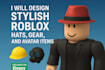design stylish roblox hats, gear, and avatar items