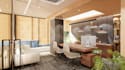 3d office interior design reception break room lobby hotel commercial building