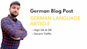 write german language article and publish on german blog