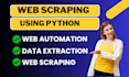 do web scraping, data scraping, website scraping in python