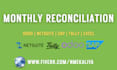 do monthly reconciliation on odoo, netsuite, sap, tally, excel etc