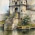 draw original watercolor landscape or architecture art