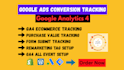 setup google ads conversion tracking, analytics 4, ga4 ecommerce tracking by GTM