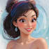 beautiful portrait in disney cartoon