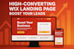 design custom wix website landing page SEO  mobile optimization