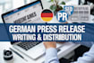 professionally write and submit german press releases to media outlets