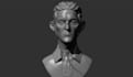 resculpt 3d bust model,3d printing statues bust model,3d face rig character