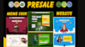 create crypto meme coin website and token presale website