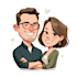 make design romantic caricature couple