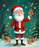 make christmas caricatures, winter holidays cartoons