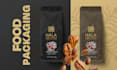 design coffee pouch packaging and custom food label