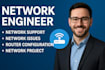 be your expert network engineer for network project or network issues