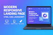 build a responsive HTML CSS js landing page