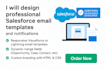 design professional salesforce email templates and notifications