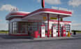 model and render 3d filling station and oil station projects