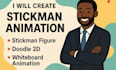 create stickman figure doodle animation 2d anime