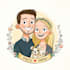 illustrate cute personal, couple or family portrait