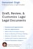 draft, review, and customize professional contracts, agreements, and legal docs