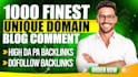 1000 unique domain dofollow backlink with high dadr 25 plus